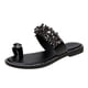 thumbnail image 4 of Zapatos de mujer Sandalias de tacón bajo de mujer con diamantes de imitación de color sólido Chanclas de moda Wmkox8yii  hj789, 4 of 9