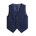 thumbnail image 7 of Boys Formal Suits 5 Piece Tuxedo Set Ring Bearer Outfits with Blazer Jacket Dress Shirt & Pants Vest Bow Tie, 7 of 7