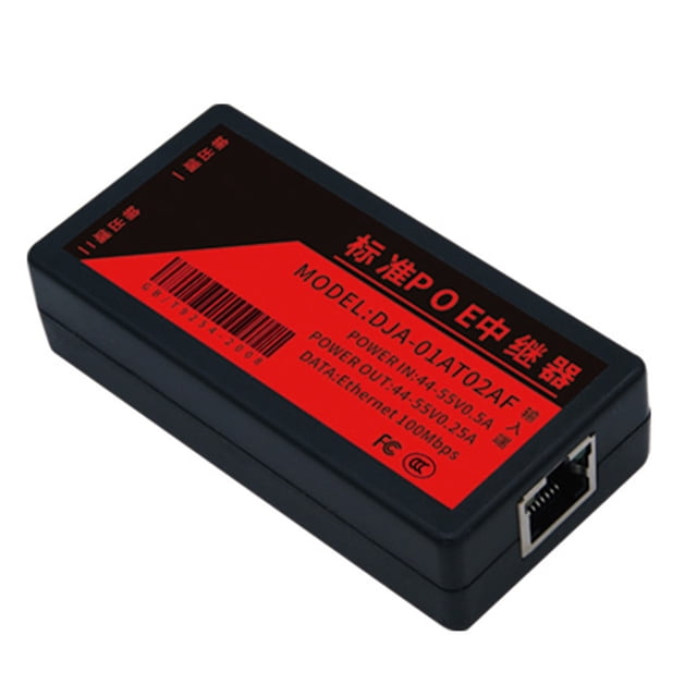 2 Port POE Extender 100Mbps with IEEE 802.3Af Standard for NVR IP Camera IP VOICE POE Extend 100 Meters for POE Range