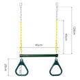 thumbnail image 3 of Children's Swing Rings Iron Chains Exercise Sports Home Entertainment Kindergarten Outdoor Triangle Swing Rings, 3 of 4