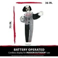 thumbnail image 4 of Haunted Hill Farm 75" Clown Animatronic with Lights and Sound, Halloween Decor HHCLOWN-11FLSA, 4 of 15