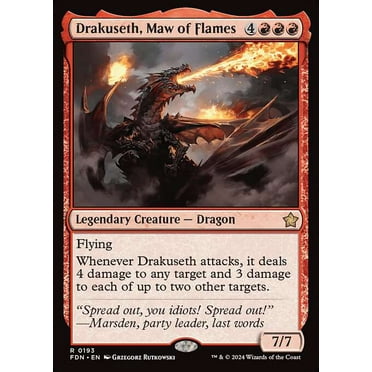 MtG Foundations Rare Drakuseth, Maw of Flames #193