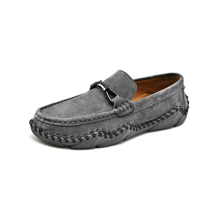 

Daeful Men Lightweight Slip On Loafers Office Moccasins Business Classic Dress Penny Loafer Gray 9.5