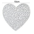 thumbnail image 5 of Coasters Set for Dining Table Mats, 4Pcs Place Mats Hollow Anti-scratch Heart-shape Insulated Cup Mats Tableware for Daily Use, 5 of 6