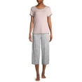 thumbnail image 3 of Secret Treasures Essentials Women's and Women's Plus Crew Neck Sleepwear Top, 3 of 7