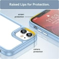 thumbnail image 4 of Case for iPhone 11 Case Slim Dropproof [Defend from Drop/Scratch/Slip/Fingerprint] Clear Acrylic Hard Back Soft TPU Bumper Hybrid Phone Cover for iPhone 11-Blue, 4 of 16