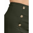 thumbnail image 3 of J. METHOD Women’s High Waisted Sailor Bell Bottom Elastic Waist Long Pants Made in USA NEWP44 Olive XL, 3 of 7