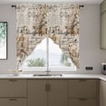 thumbnail image 4 of Rustic Romantic Swag Valances for Windows 2 Pack Moden Illustration Owl Envelope Stamp Linen Swag Kitchen Curtains 36 Inches Long Rod Pocket Short Window Treatment for Kitchen Bathroom 36"x36", 4 of 9
