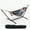 Black, variant on Heavy Duty Double Hammock with Steel Stand, Adjustable 2 Person Hammock Chair, Portable Indoor/Outdoor Swing, 450 lbs Capacity, Backyard, Garden, Camping, Includes Carry Bag