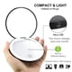 thumbnail image 5 of Espejo de maquillaje compacto recargable con luz para viajes, bolsos y bolsos, espejo de maquillaje de mano con aumento de 1X y 10X con 12 luces LED, espejo plegable de doble cara iluminado Adepaton 2035563-2, 5 of 9