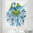 thumbnail image 1 of Peacock Tapestry, Abstract Exotic Bird with Long Tail and Wings Floral Swirled Leaves, Fabric Wall Hanging Decor for Bedroom Living Room Dorm, 5 Sizes, Blue Green, by Ambesonne, 1 of 1