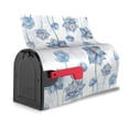 thumbnail image 3 of Bingfone Pale Blue Lotus Flowers Magnetic Mailbox Cover Standard Size For Garden Yard Outdoor Decorations-25.5x21 In, 3 of 7