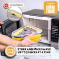 thumbnail image 3 of Recipiente reutilizable para pizza Pack con 5 bandejas, color amarillo, 3 of 9