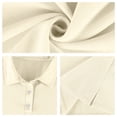 thumbnail image 5 of Domuza Polo Shirts for Men Cotton Short Sleeve T-Shirts 3 Buttons Classic Fit Casual Lightweight Breathable Golf Shirts Beige S, 5 of 8