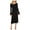 Black - richblack, variant on 1.STATE Womens Ribbed Midi Dress, Black, Small