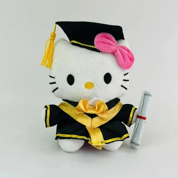 2024 Graduation Plush,20cm Cute Hello Kitty Cartoon Plushies Toy for Fans Gift, Soft Stuffed Animal Doll for Kids Girls, Birthday Graduation Choice for Her Best Gift for Friends Kid Children Adult
