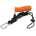 thumbnail image 2 of Lipstore Diving Coil Lanyard Spring Coiled Camera Lanyard Metal with Hook Freediving Rope Orange, 2 of 8