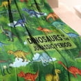 thumbnail image 3 of Green Dinosaurs Jurassic Pattern Blanket,Comfortable Soft Flannel Throw Blanket,All Season,Warm Lightweight Blankets for Sofa Bed Couch Living Room Chair,30"x40", 3 of 4