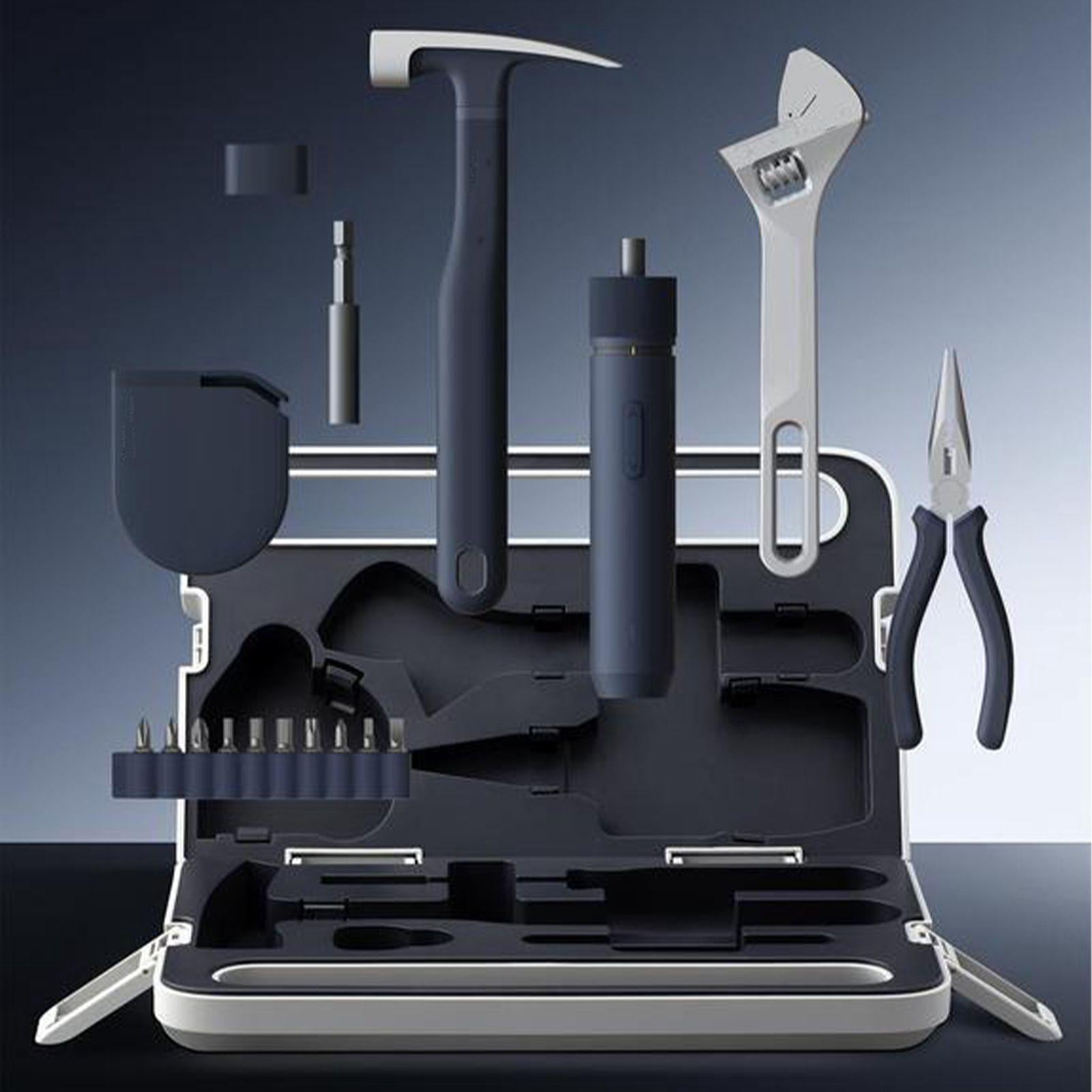 40-Piece Pro-Grade Tool Set with Electric Screwdriver for DIY & Home Use
