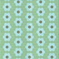 thumbnail image 1 of Ahgly Company Machine Washable Indoor Square Transitional Aquamarine Green Area Rugs, 4' Square, 1 of 7