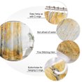 thumbnail image 3 of Yellow Fall Forest Bathroom Shower Curtains with 12 Hooks Polyester Waterproof Shower Curtain for Stalls and Bathtubs Autumn Trees Vintage Cottagecore Decorative Bathroom Privacy Curtain 72x78 Inches, 3 of 9