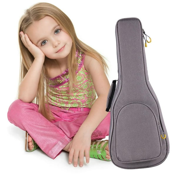 Ukulele Estuche Proteger Caso Acolchado Polvo Polvo Bolsa Gig Bolsas Impermeables Bolsas con Correas de Oxford Paño Accesorios de Guitarra Gris claro A Hugo Estuche para ukelele