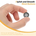 thumbnail image 4 of Uxcell 10pcs Metal Sewing Button, 15mm 4-Hole Round Suit Shirts Coats Clothes Sewing Buttons for Decoration Craft, Gunmetal, 4 of 6