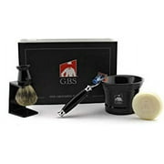 GBS Mens Grooming Set Contain 5 Blade Razor old Fashioned for Modern Men Color Black