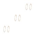 thumbnail image 1 of Pendientes de Aro sweethay Joyería Creativa para Niñas Dorado 4cm 3Conjunto, 1 of 6