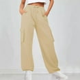 thumbnail image 3 of REALiKUN Womens Cargo Sweatpants Baggy Fleece High Waisted Joggers Sweat Pants Athletic Pants, 3 of 6