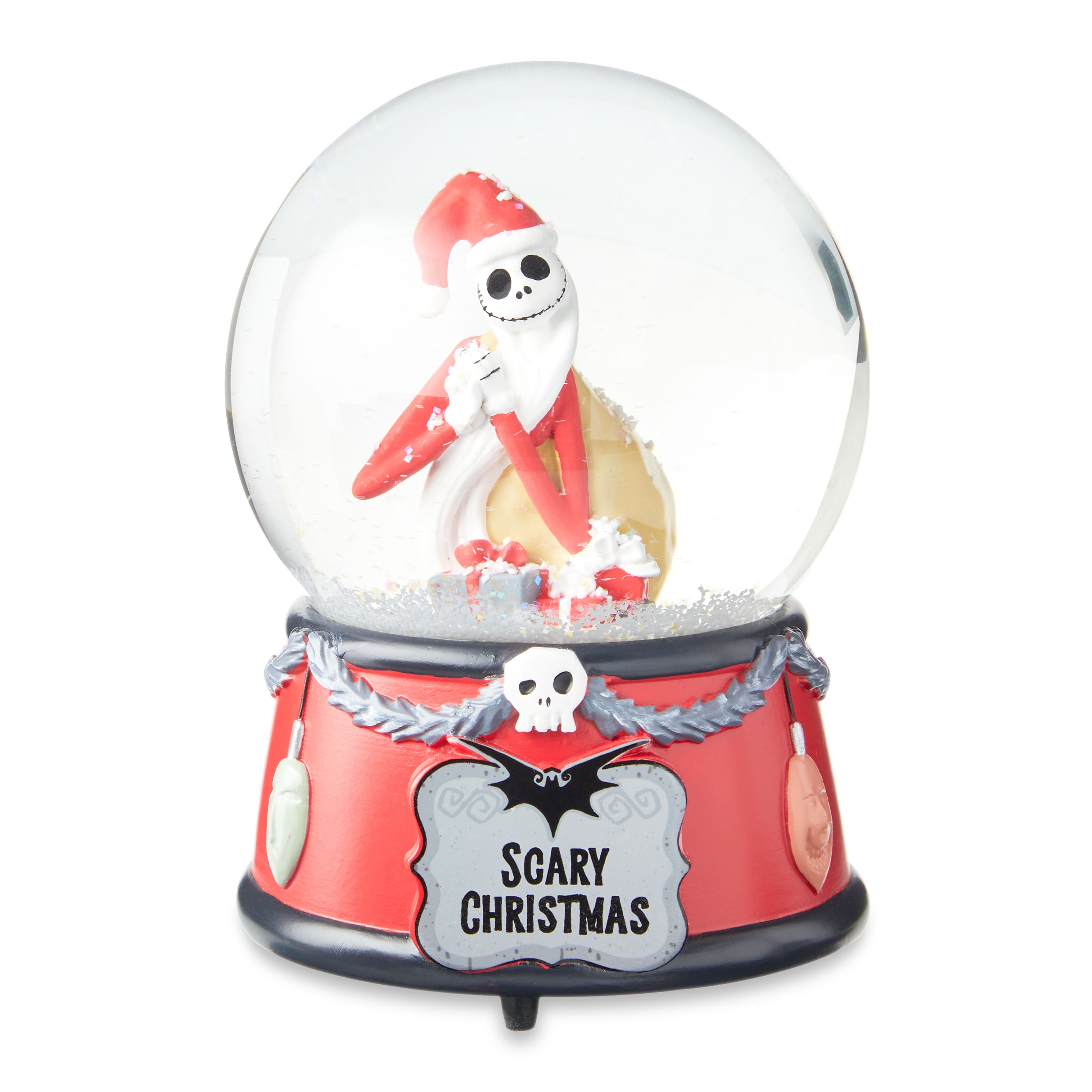 Disney, The Nightmare Before Christmas, Jack Skellington Musical Snow Globe, Scary Christmas,100mm Globe, Multi-Color, Resin, Glass