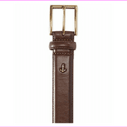 Nautica Anchor Charm Dress Belt Tan, XL