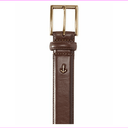 Nautica Anchor Charm Dress Belt Tan, XL