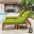 thumbnail image 6 of Kimunuk Outdoor Chaise Lounge Cushions set of 2, 80" x 26" x 4" Waterproof Pool Beach Recliner Replacement Cushions with Ties, Grass Green, 6 of 7