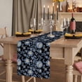 thumbnail image 2 of Table Runners 90 Inches Long Dress Scarves, Navy Blue Flowers Farmhouse Coffee/Dining/Kitchen Table Runner for Living Room, Spring Floral Elegant Pastoral 13x90 Inch, 2 of 9