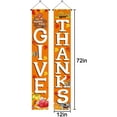 thumbnail image 2 of GIVE THANKS Hanging Banner Porch Sign Autumn Pumpkin Maple Leaf Backdrop Flag Fall Harvest Welcome Banner For Indoor Outdoor Wall Door Decoration Thanksgiving Party Decorations 72"x12", 2 of 6