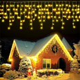 thumbnail image 4 of 4-30M Luz de carámbano Luz colgante de hadas navideñas Luz de cortina de ventana Luz de carámbano de boda al aire libre Guirnalda de luces Decoración de jardín para fiestas, 4 of 5