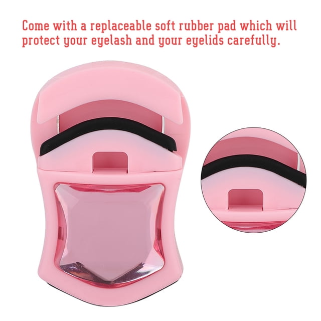 Rizador De Pestañas, Mini Rizador De Pestañas Con Almohadilla De Goma Reemplazable Para Todas Las Pestañas, Material ABS Portátil, 3 Colores Rosa Rojo