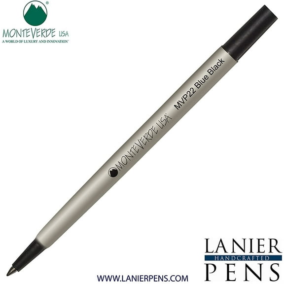 Lanier Combo Pack - 1 Pack - Monteverde Rollerball P22 Paste Ink Refill Compatible with most Parker Style Rollerball Pens - BlueBlack (Fine Tip 0.6mm)