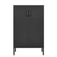 thumbnail image 2 of Tcbosik Metal Storage Cabinet with 2 Doors and 2 Adjustable Shelves, Waterproof Garage Tool Cabinet for Home Office Gym School, Black, 2 of 7