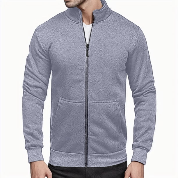 Gibobby Sudadera hombre Sudadera Cierre para Hombre con Capucha Tela Stretch Comoda Calidad Basico(Gris oscuro,G)