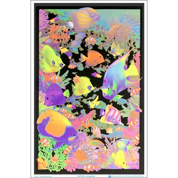 Living Reef Blacklight Poster 23 x 35