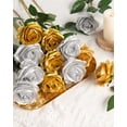 thumbnail image 5 of 10pcs Fake Roses Artificial Silk Flowers Faux Rose Flower Long Stems Bouquet for Arrangement Wedding, 5 of 5