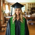 thumbnail image 6 of Haiem Green Glitter Pattern Graduation Stole 2024 | Premium Satin Sash for Graduation Ceremony, 6 of 7