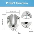 thumbnail image 3 of LOVEVER -Stainless Steel Clam Shell Vent  Wire Cable Cover  Outlet Cap  Clamshell -One Piece Structure and Streamlined Design for Boats  RVs and Outdoor Application -Pack of 2 PCS, 3 of 5