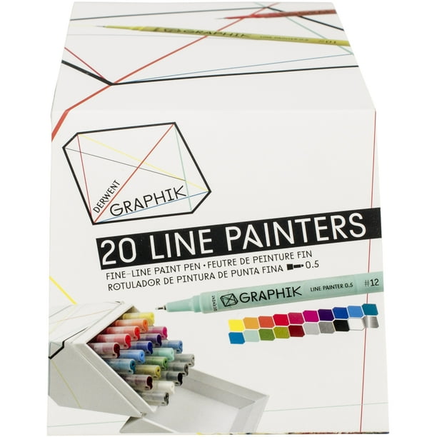 Derwent Graphik Line Painter Set 20/pkg-Assorti de Couleurs