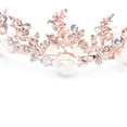 thumbnail image 7 of Racing Butterfly Crystal Tiara Gold Wedding Crown Baroque Rhinestone Bride Hair Crown Headband, 7 of 7