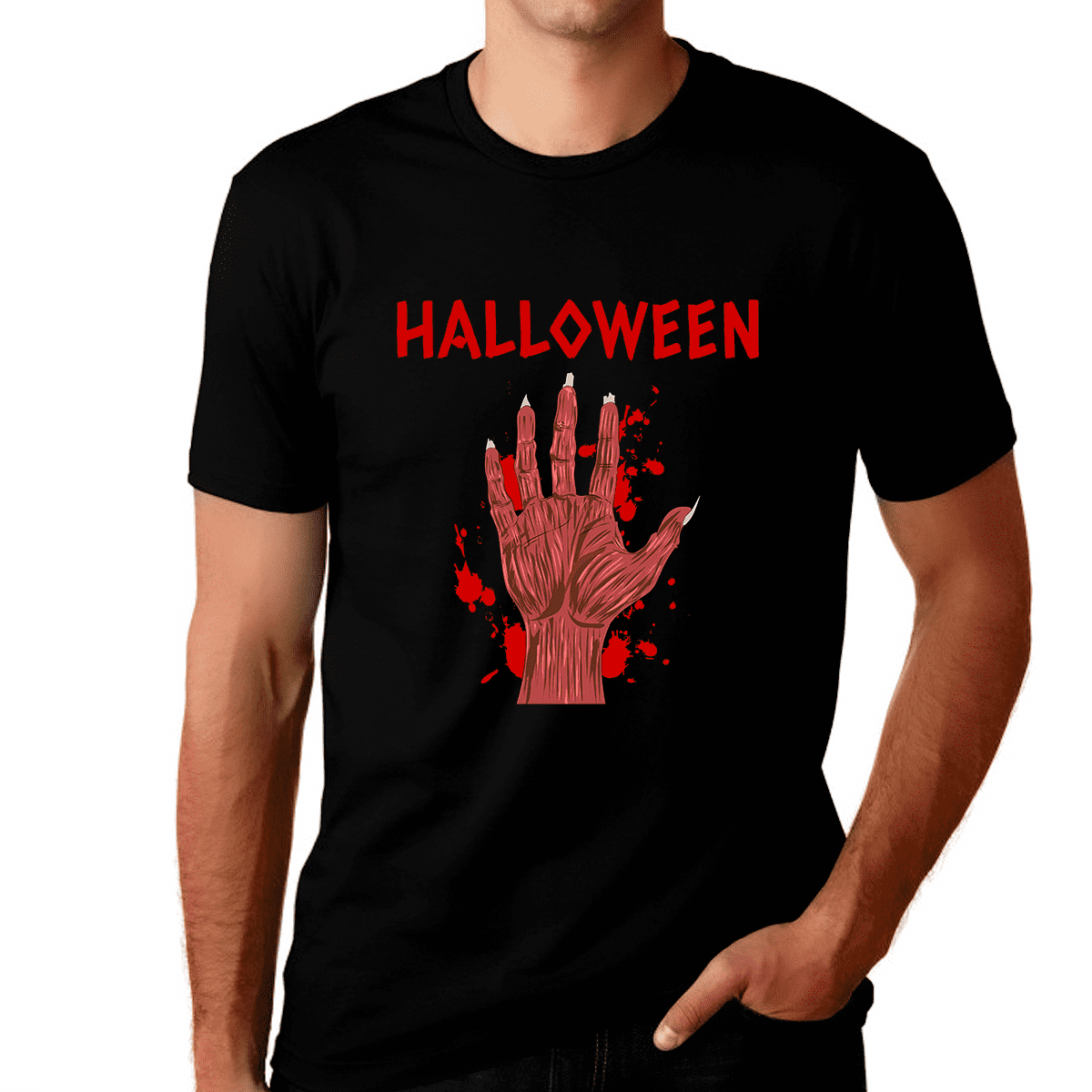halloween ripped t shirt