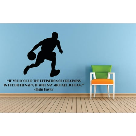If You Look Up The Definition Of Greatness In The Dictionary It Will Say Michael Jordan Basketball Sports Motivation Quote Custom Wall Decal Vinyl Sticker 12 Inches X 12 Inches