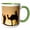 Green/White, variant on 3drose, Desert Camels Are a Way of Transportation,and Are Also Used for Racing at Dubai Camel Racecourse 2, 11oz Magic Transforming Mug